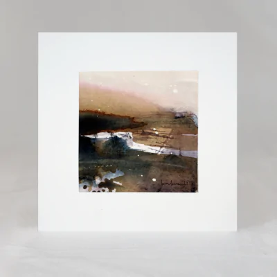 Originalni akvarel Fragment 01 s paspartuom, 21 × 21 cm